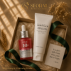 باندل تفتيح كوري للبشرة يحتوي على سيروم Anua Niacinamide 10+ TXA 4 وغسول SKIN1004 Madagascar Centella لتنظيف البشرة وتوحيد لونها من Seora Glow Secrets Korean brightening skincare bundle featuring Anua Niacinamide 10 TXA 4 Serum and SKIN1004 Madagascar Centella cleansing foam in luxury Seora packaging