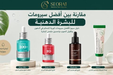 different choices of Korean skin serums' ANUA , MEDICUBE , AXIS Y'