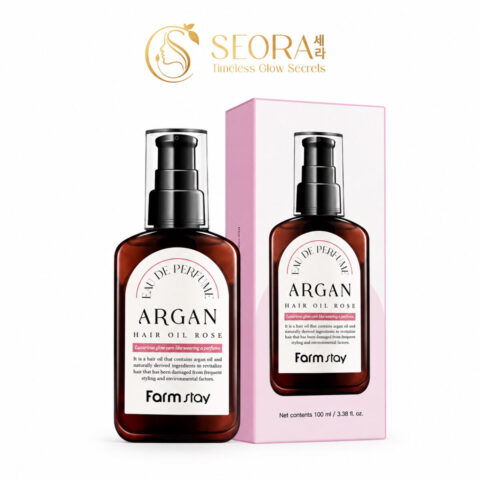 Farmstay Argan Hair Oil Rose 100ml زيت شعر أرجان برائحة الورد